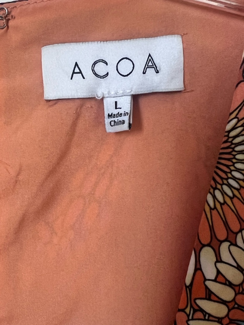 ACOA Retro 70s Psychedelic Flora Groovy Boho Mod Long Sleeve Mini Dress Sz L - Picture 5 of 12